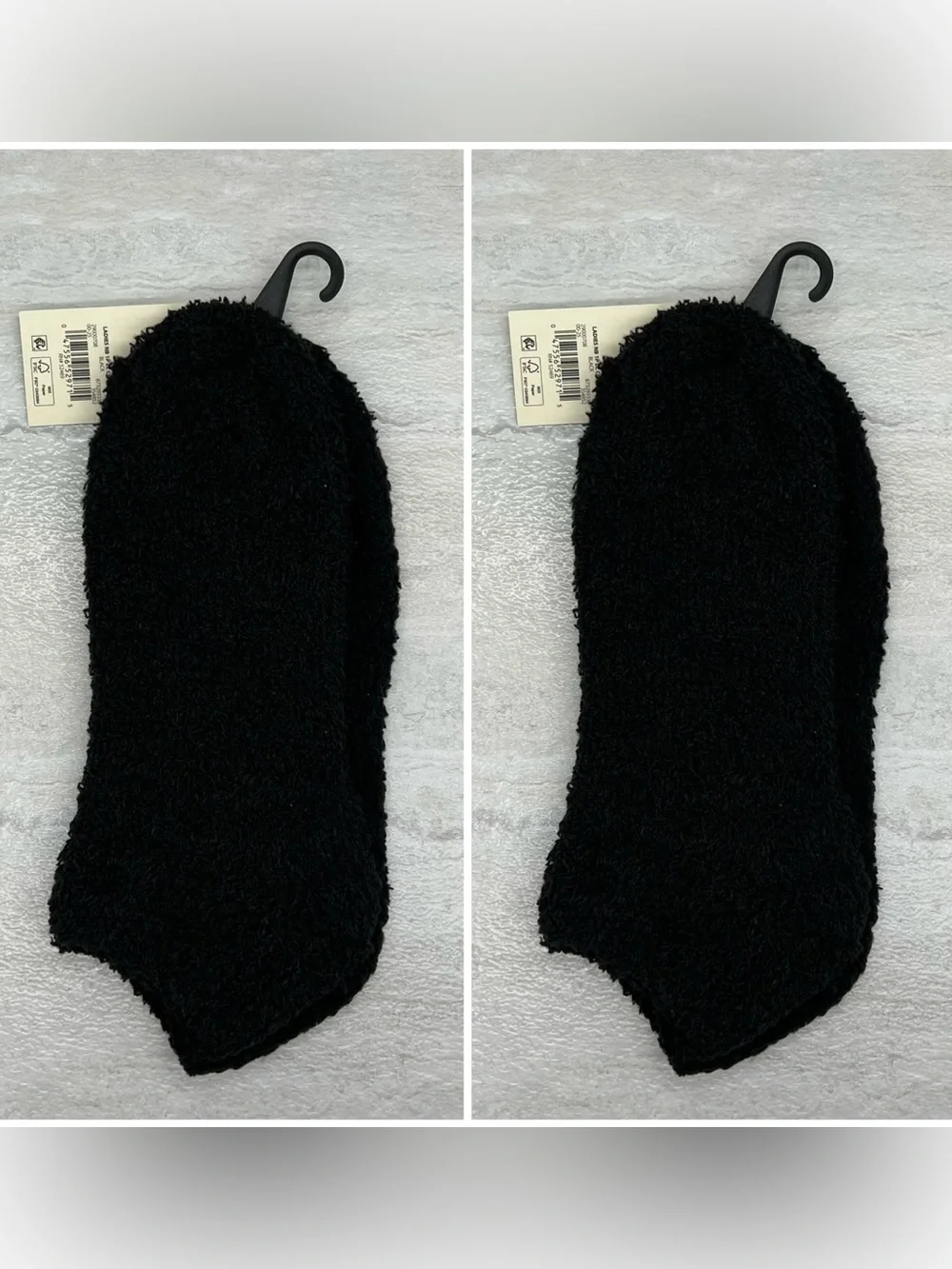 💫 $3 Two Pairs of Fuzzy Socks by No Boundaries in Black ~ NWT